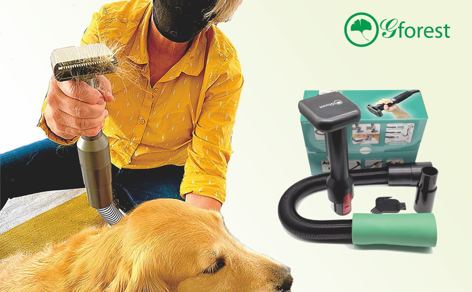 Gforest Pet Vacuum Grooming Brush Hair Comb Shedding Deshedding Attachment Tool for Dogs and Cats